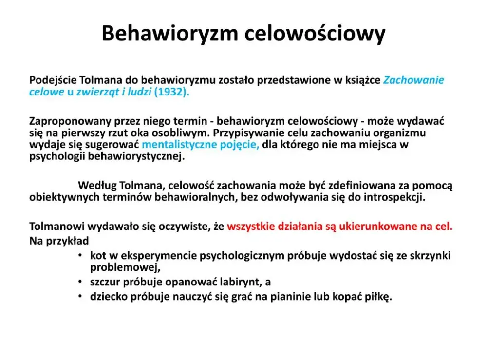Behawioryzm: Podstawowe założenia tej teorii psychologicznej