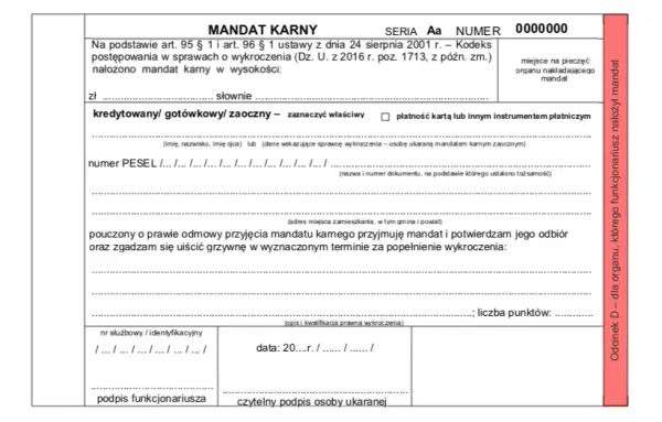 Symbol płatności za mandat karny: jak znaleźć i zrozumieć kody
